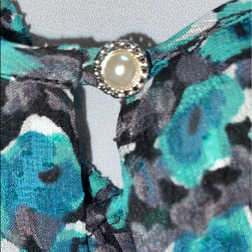 REBECCA TAYLOR Climbing Rose Long Sleeve Silk Blend Dress - Picture 5 of 14